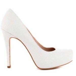 BCBGeneration White Snake Heels
